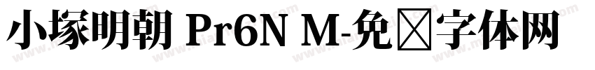 小塚明朝 Pr6N M字体转换
